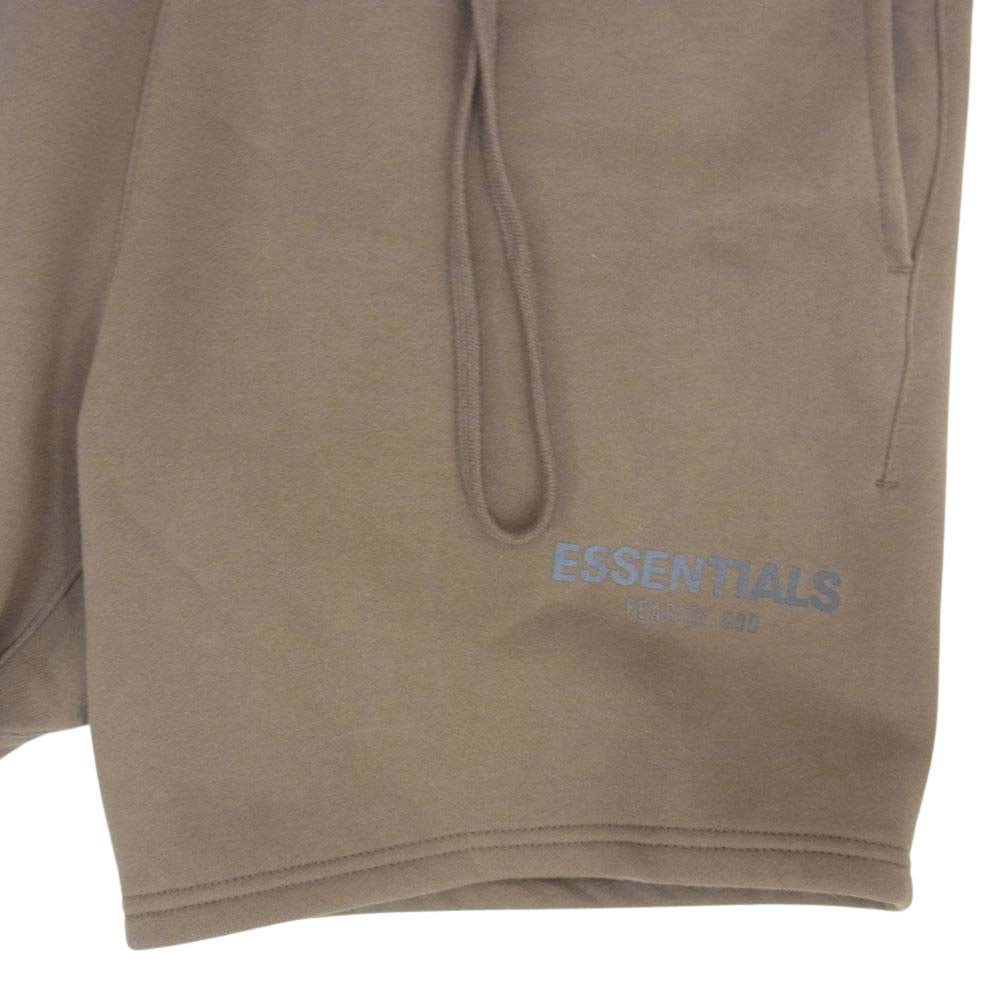 FEAR OF GOD フィアオブゴッド FOG ESSENTIALS エッセンシャルズ フロントラバーロゴ スウェット ショーツ ブラウン系 XS【中古】