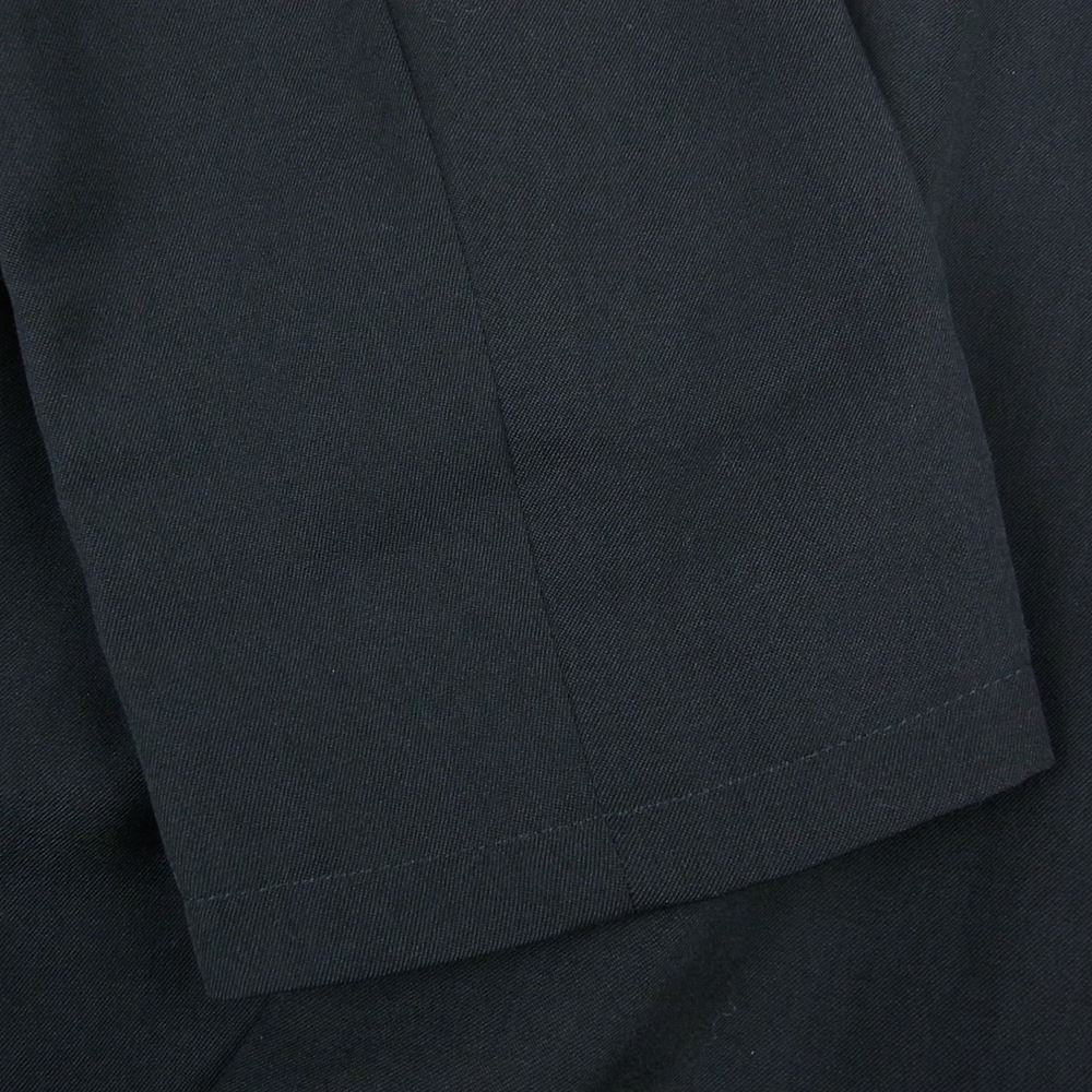 ビーヨウジヤマモト NW-J56-100 ウールギャバ スパイラル ジップ チェスター コート ブラック系 1【中古】