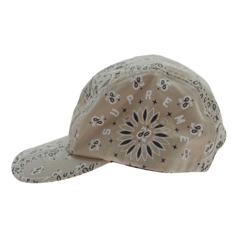 Supreme シュプリーム 帽子 21SS bandana camp cap バンダナ キャンプキャップ ベージュ系