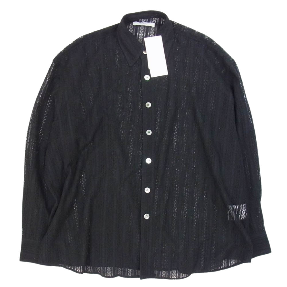 JieDa ジエダ 23SSLACE SHIRT レースシャツ ブラック Jieda ジエダ 23SS 23-050-316-0008 LACE SHIRT レース シャツ 長袖