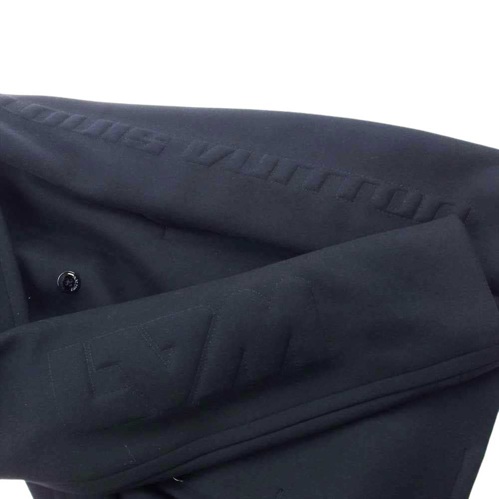 LOUIS VUITTON ルイ・ヴィトン 23SS 1A8WQL LVM テクニカル ウール Pコート ピーコート ブラック系 48【中古】