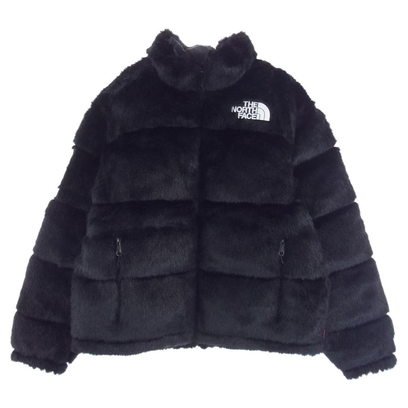 黒S The North Face Faux Fur Nuptse Jacket