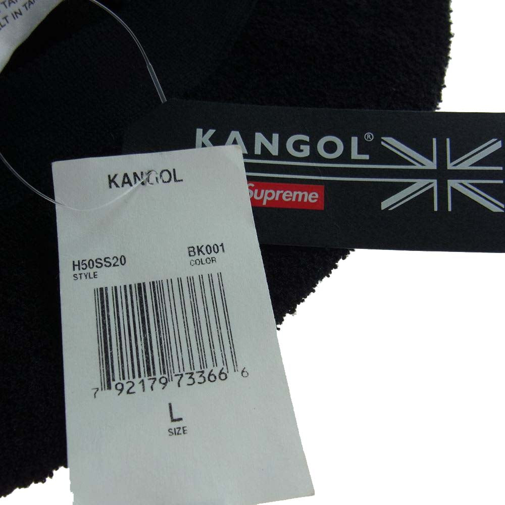 Supreme シュプリーム × KANGOL カンゴール 20SS BERMUDA CASUAL HAT バミューダ カジュアル バケットハット ブラック系 L【中古】