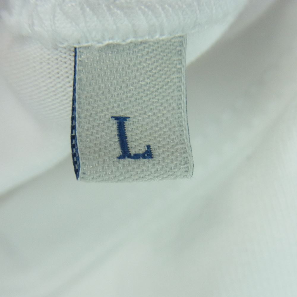 MONCLER モンクレール 19SS E10918100800 トリコロール ワッペン Vネック Tシャツ カットソー 半袖 ホワイト系 L【中古】