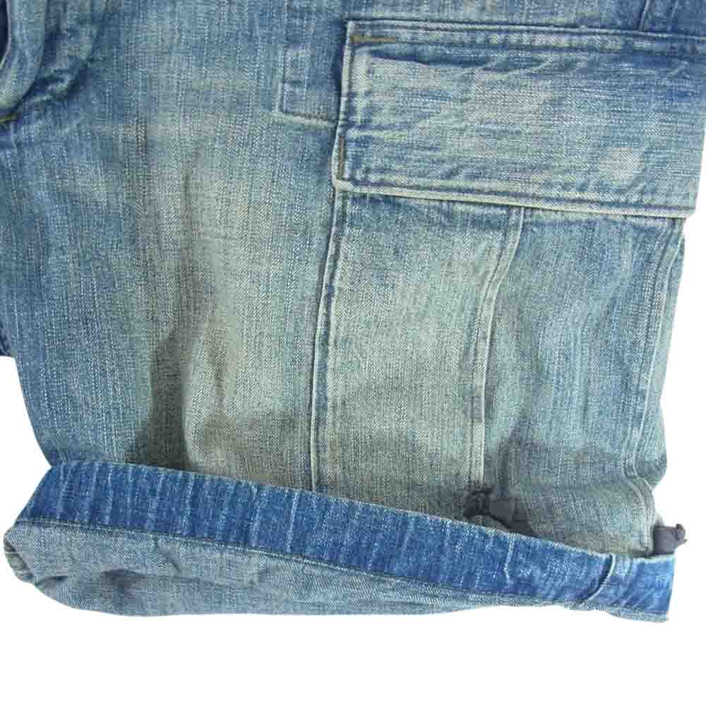 RRL ダブルアールエル Regiment レジメント デニム カーゴ ショーツ パンツ インディゴブルー系 30【中古】