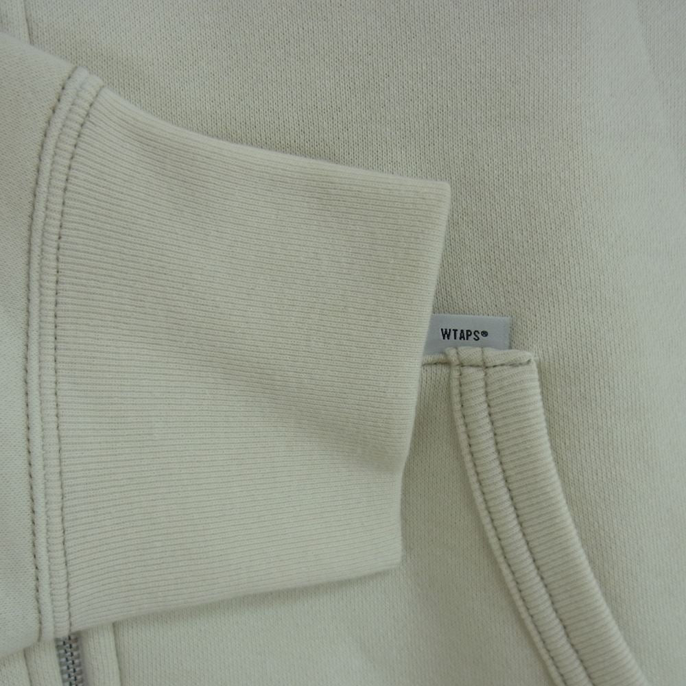 WTAPS ダブルタップス 21AW 212ATDT-CSM06 ZIP HOODED COTTON OFF WHITE ジップフーディ スウェット パーカー オフホワイト系 03【美品】【中古】