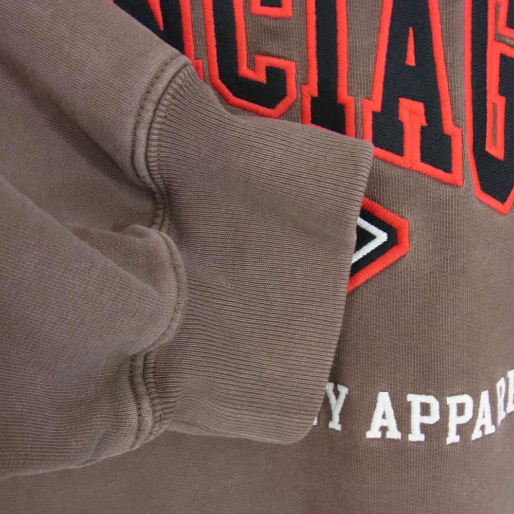 BALENCIAGA バレンシアガ 620973 TMVB1 Logo Embroidery Hoodie ロゴ エンブロイダリー フーディ プルオーバー パーカー ブラウン系 XS【中古】