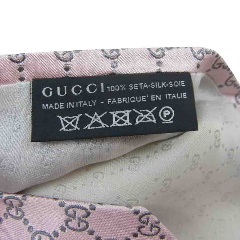 GUCCI グッチ GG柄 総柄 シルク100％ ネクタイ ピンク ピンク系【美品】【中古】