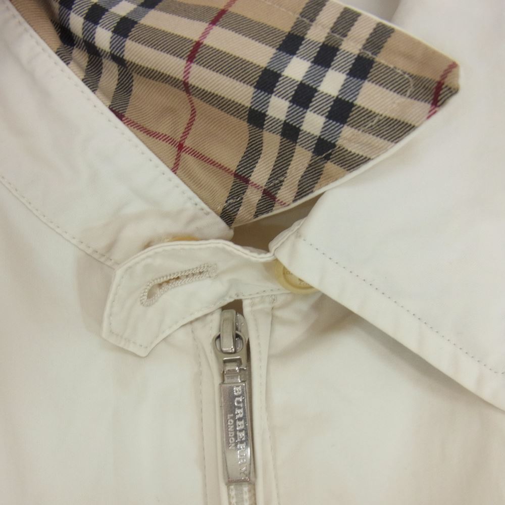 BURBERRY LONDON バーバリー ロンドン BBP66-415-02 スウィングトップ ジップ ブルゾン ジャケット オフホワイト系 LL【中古】