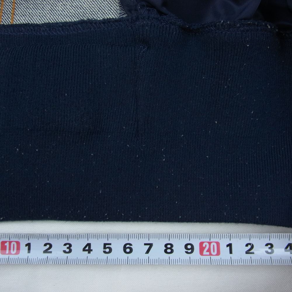Sacai サカイ 21SS 24213-1-31911 A.P.C BLOUSON EIMI MA-1 アーペーセー ミリタリー ドッキング レイヤード デニム ブルゾン ジャケット インディゴブルー系 S【中古】