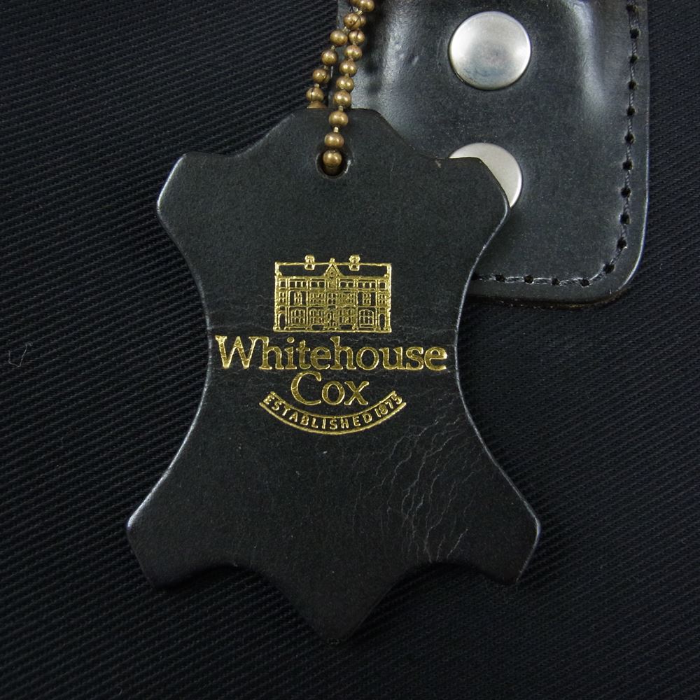 WHITE HOUSE COX ホワイトハウスコックス キャンバス ブライドルレザー ブリーフケース ビジネスバッグ ブラック系【中古】
