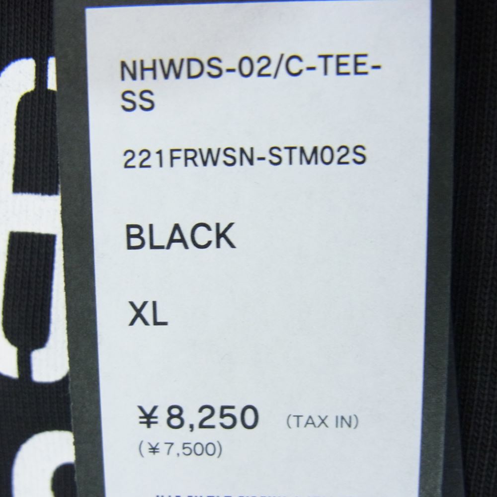 NEIGHBORHOOD ネイバーフッド 22AW 221FRWSN-STM02S x WIND AND SEA ウィンダンシー NHWDS-2/C-TEE.SS Tシャツ ブラック系 XL【新古品】【未使用】【中古】