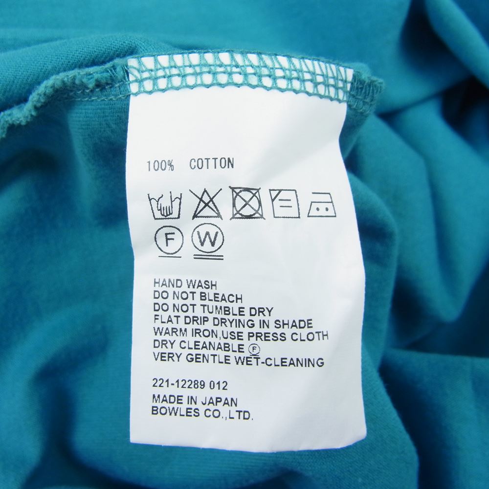 HYKE ハイク 22SS 221-12289 コットン 半袖Tシャツ ターコイズブルー ターコイズブルー系 5【中古】