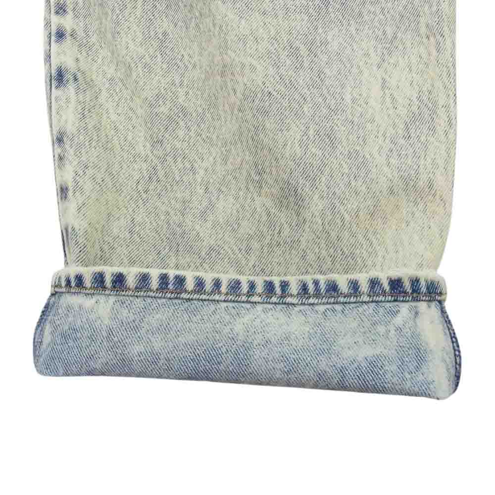 MAISON MARGIELA メゾンマルジェラ MM6 S52LA0119 ラバーパッチ ワイドパンツ デニム インディゴブルー系 38【中古】