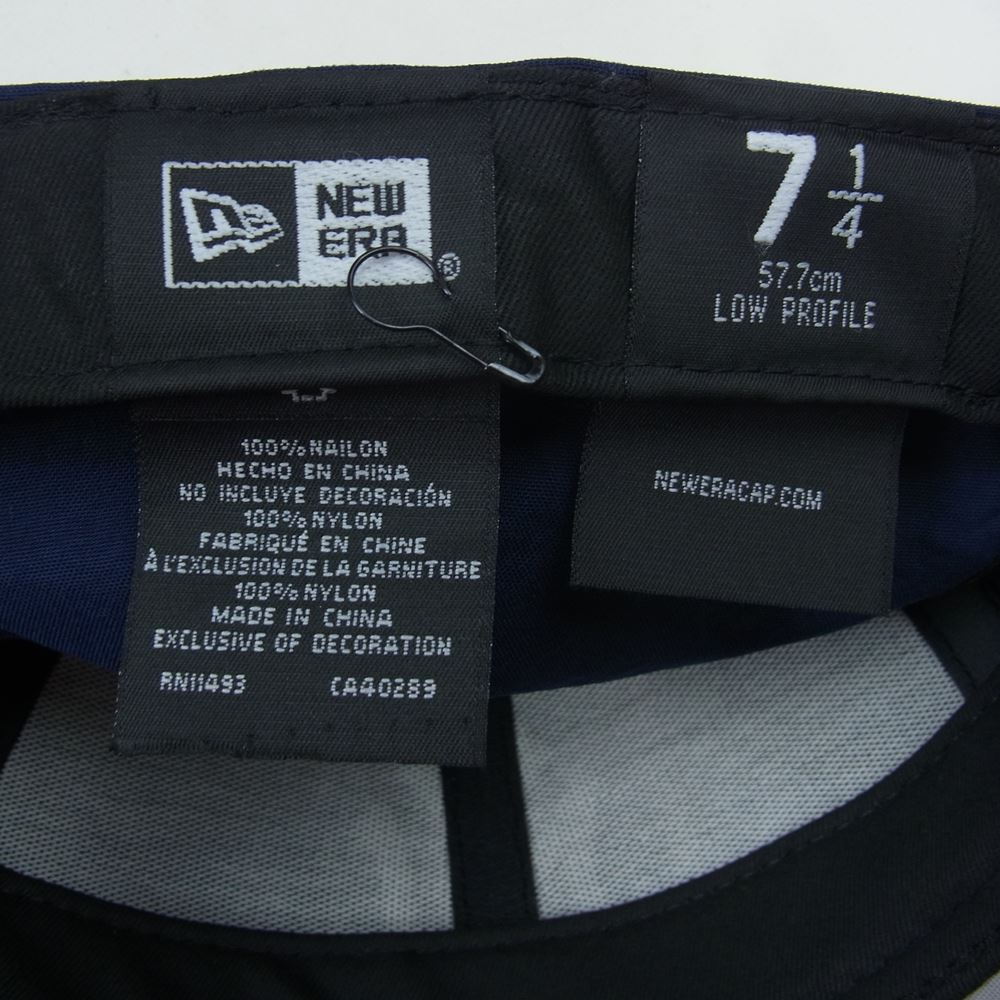 キス × NEW ERA ニューエラ NY ニューヨーク ヤンキース キャップ ネイビー系 57.7cm【極上美品】【中古】