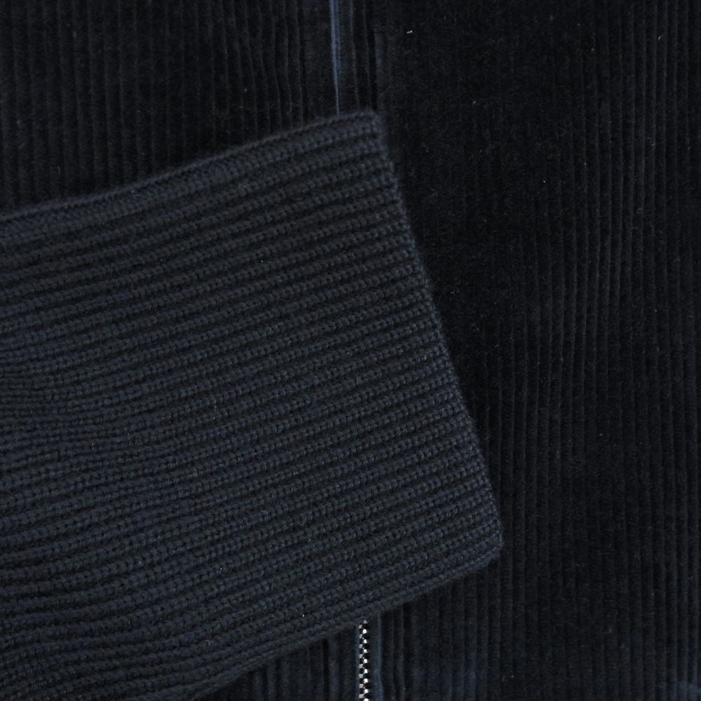 Dunhill ダンヒル LONDON ロンドン イタリア製 メリノ コーデュロイ フロント トラック ジップアップ ジャケット ネイビー系 S【美品】【中古】