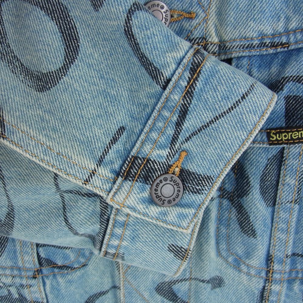 Supreme シュプリーム 20AW Black Ark Denim Trucker Jacket ブラック アーク デニム ジャケット インディゴブルー系 L【中古】