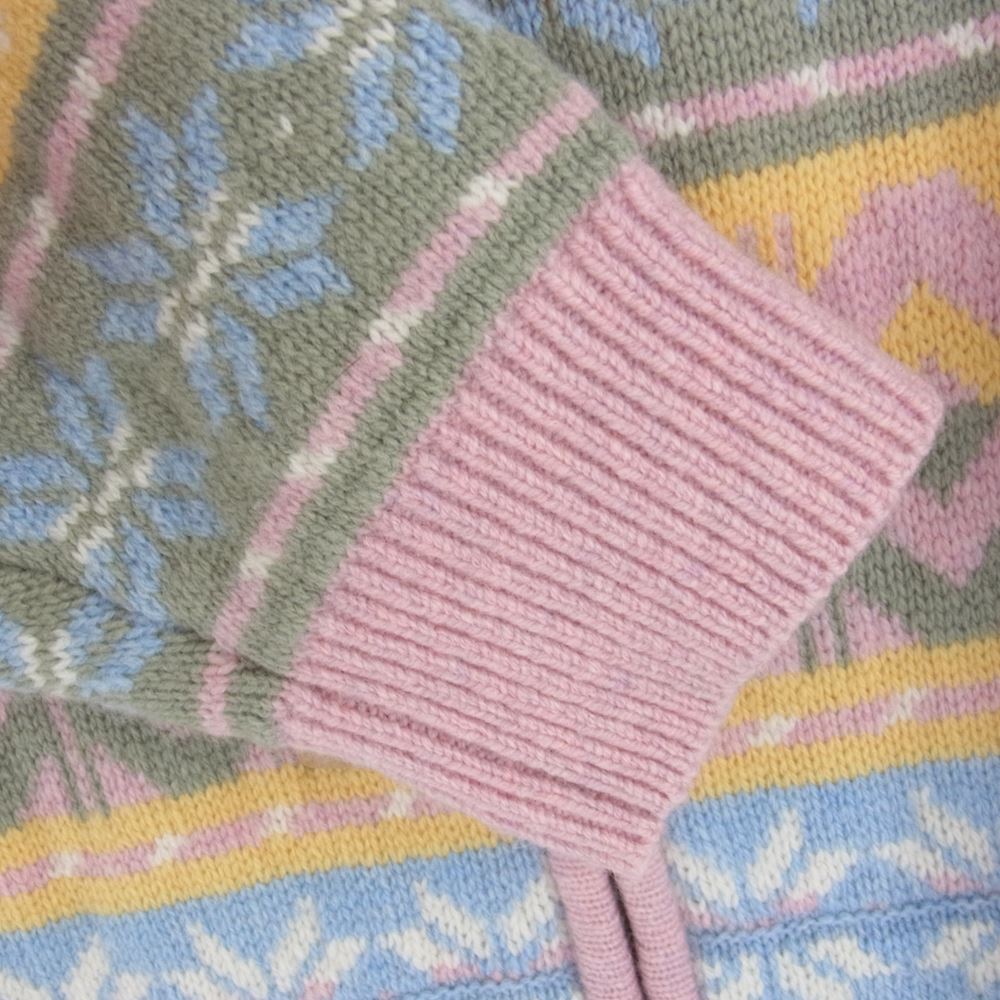 Supreme シュプリーム 22AW NT52212I The North Face ノースフェイス Zip Up Hooded Sweater ジップ アップ フーデッド セーター フルジップ ニット パーカー ピンク系 マルチカラー系 L【新古品】【未使用】【中古】