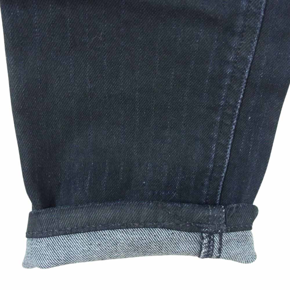 Nudie Jeans ヌーディージーンズ long john ロングジョン 加工 ストライプ ブラック デニム パンツ ブラック系 30【中古】