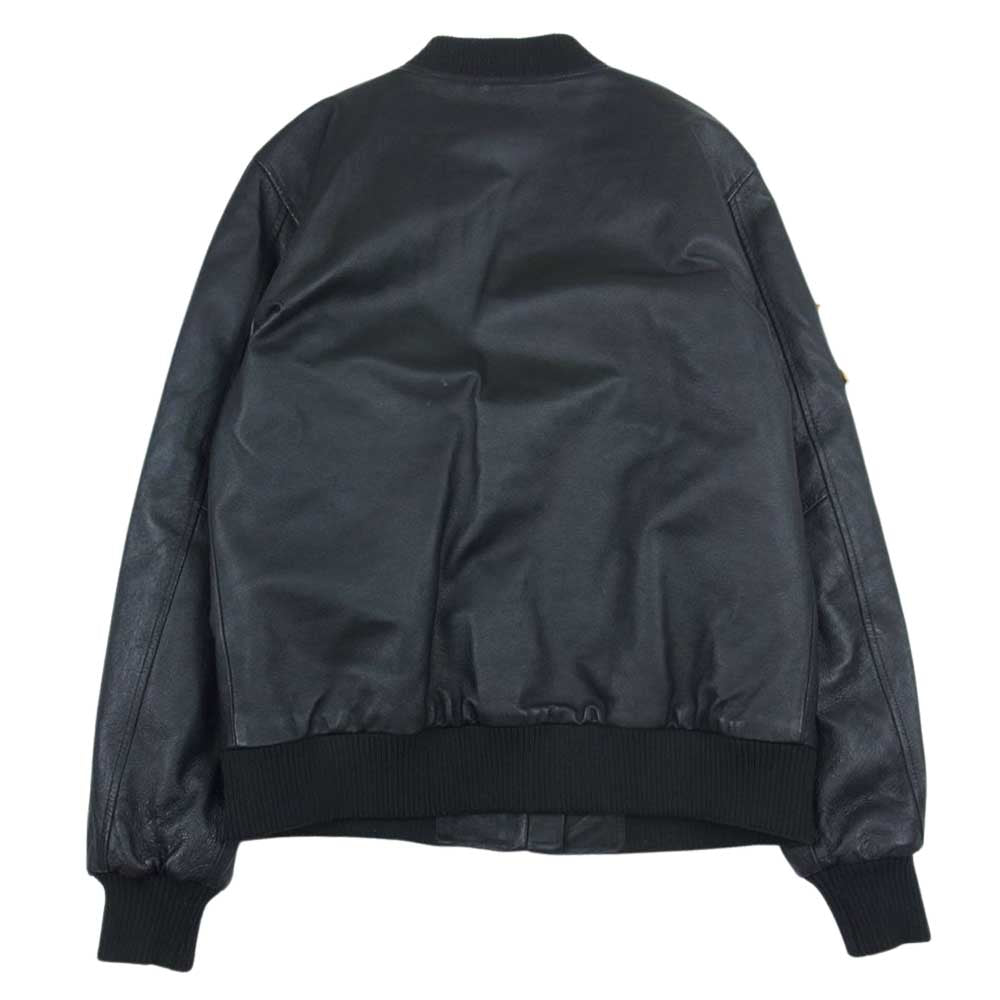 フランクリン&マーシャル オールレザー スタジャン スタジアム ジャケット ブラック系 M【中古】