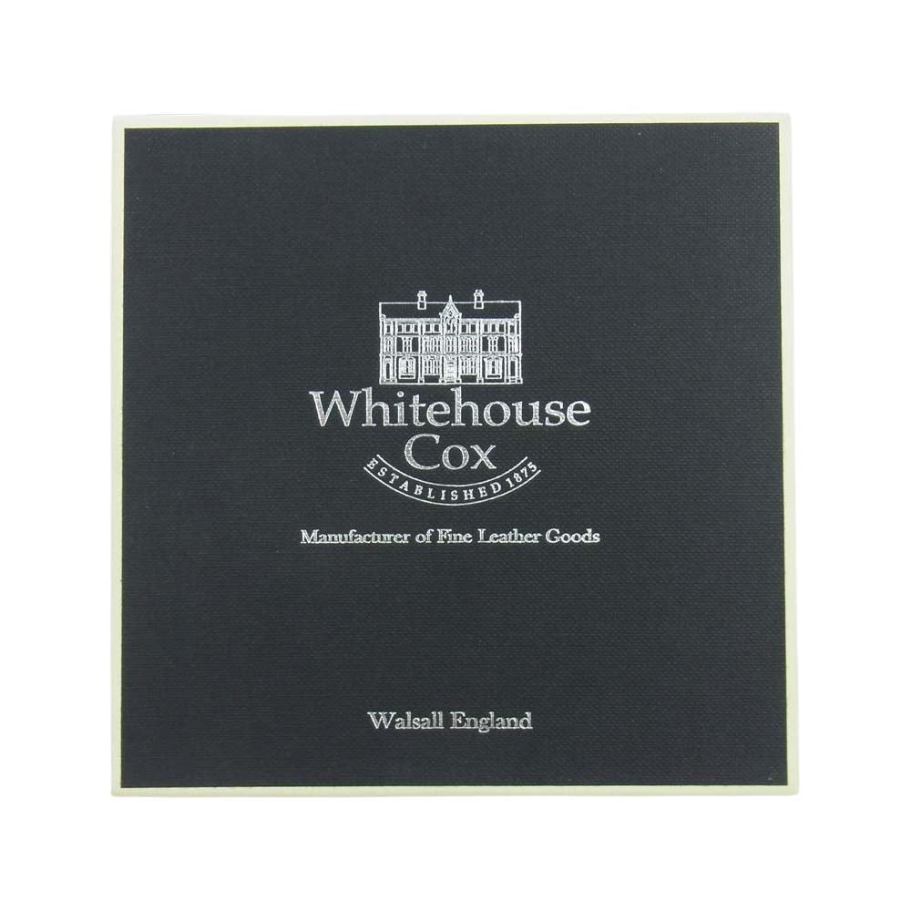 WHITE HOUSE COX ホワイトハウスコックス S8772 英国製 INDIVIDUAL COLLECTION NOTE CASE カーフレザー ハーフベジタブルタンニング ノートケース 二つ折り財布 ブラック系【美品】【中古】