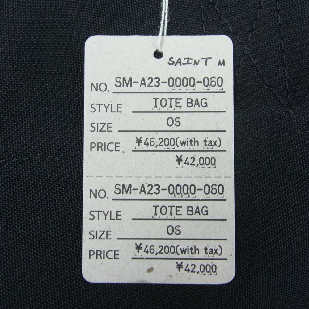 SAINT MICHAEL セントマイケル SM-A23-0000-060 TOTE BAG M トート バッグ ブラック ブラック系【中古】