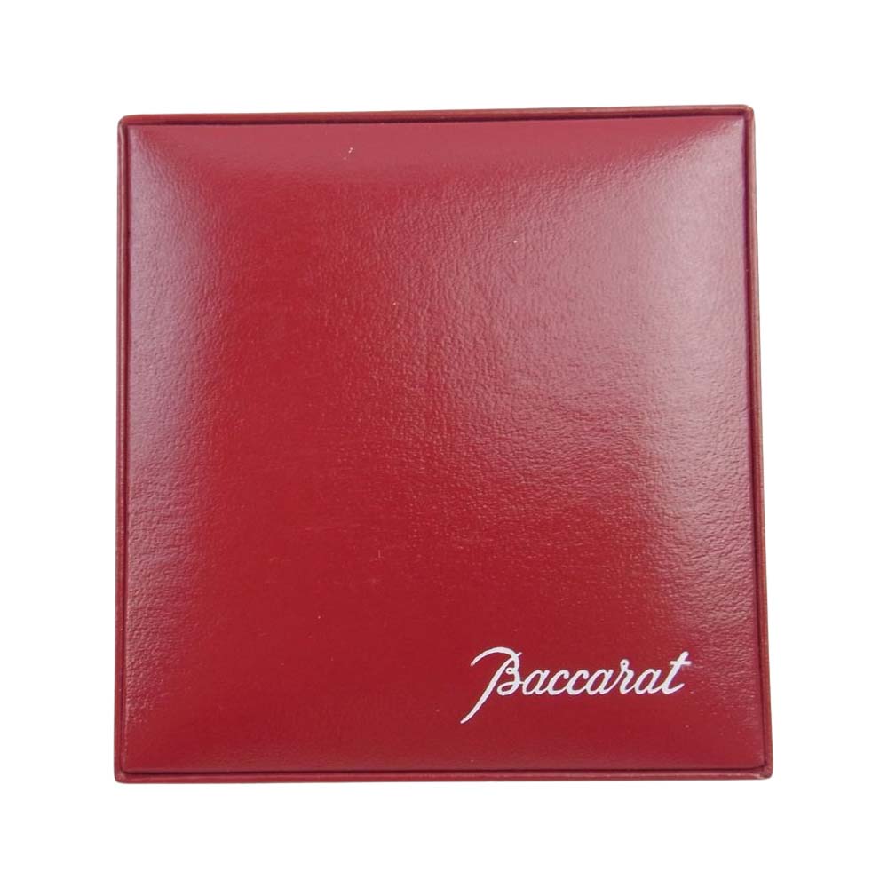 バカラ ハート クリスタル ガラス ネックレス レッド系【中古】