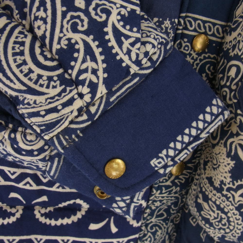 VISVIM ビズビム I.C.T 0219905013007 KERCHIEF DOWN JKT バンダナ カーチフ ダウン ジャケット ブルー系 2【新古品】【未使用】【中古】