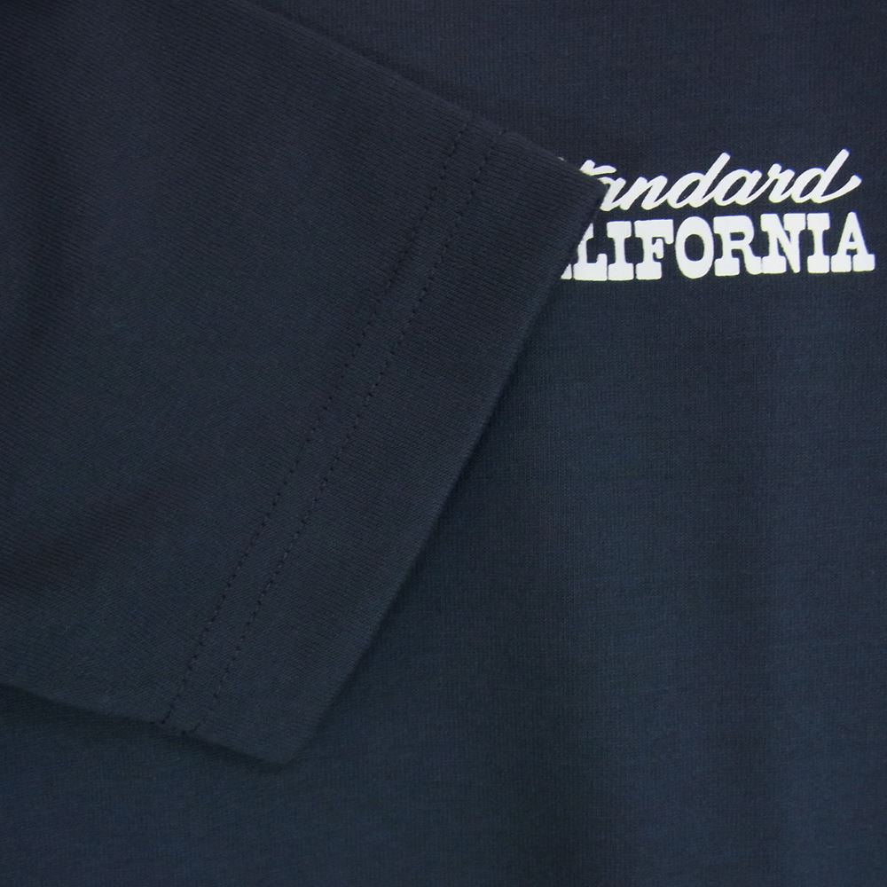 STANDARD CALIFORNIA スタンダードカリフォルニア Tech Dry Logo Long Sleeve テック ドライ ロゴ ロング スリーブ ロンT Tシャツ ネイビー系 M【極上美品】【中古】
