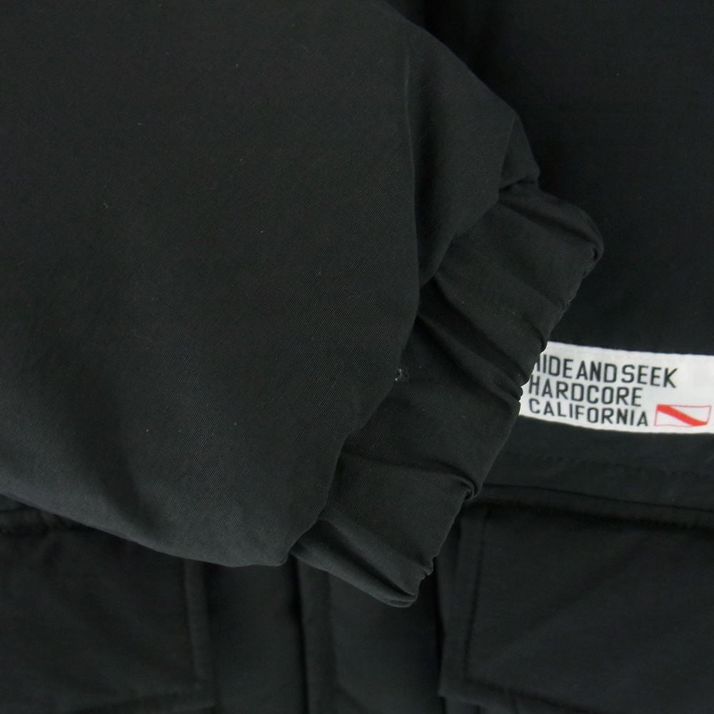 HideandSeek ハイドアンドシーク 19AW DOWN JACKET 撥水コットンナイロン ダウンジャケット ブラック系【中古】