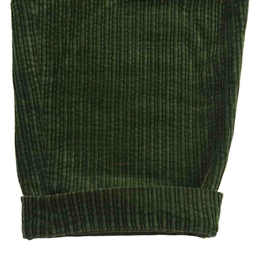 WTAPS ダブルタップス 19AW 192TQDT-PTM03 TUCK 02 TROUSERS COTTON CORDUROY タック トラウザーズ コーデュロイ コットン パンツ グリーン系 01【中古】