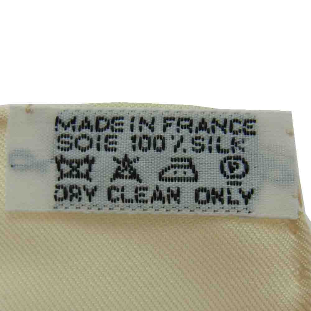 HERMES エルメス カレ 90 PLUMES par Henride Linares 羽柄 シルク スカーフ ベージュ系【中古】