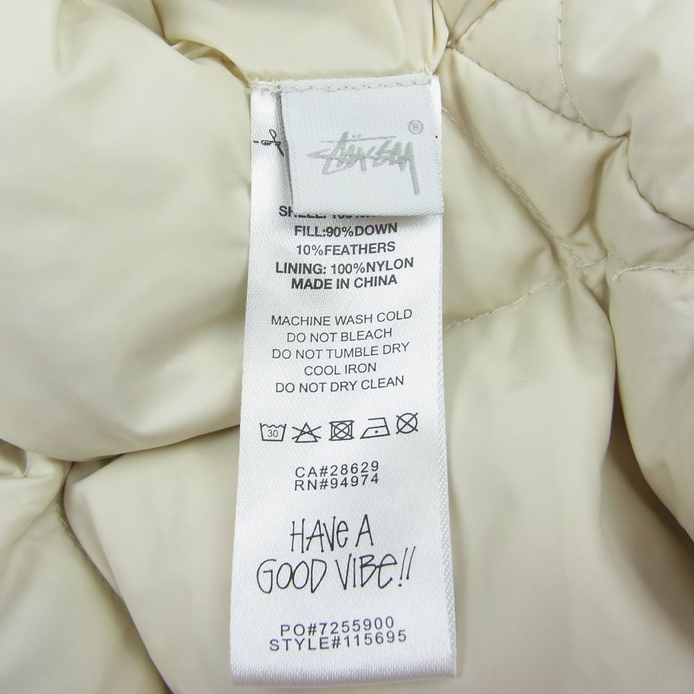 STUSSY ステューシー workgear リバーシブル キルティング ベスト ホワイト系 S【中古】