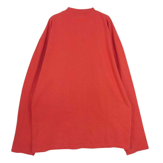 VETEMENTS ヴェトモン 18SS MSS18TR45 国内正規品 × TOMMY HILFIGER トミーヒルフィガー Oversized L/S Tee オーバーサイズ 長袖 Tシャツ レッド系 S【中古】