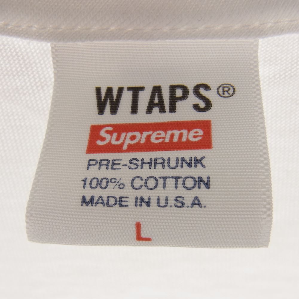 Supreme シュプリーム × WTAPS ダブルタップス 21AW Sic'em! Tee シリエム プリント Tシャツ ホワイト系 L【新古品】【未使用】【中古】