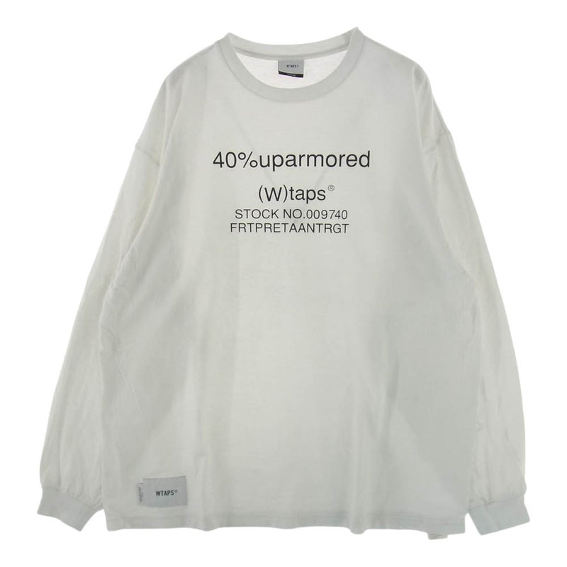 WTAPS ダブルタップス 22SS × 40PCT UPARMORED L/S TEE ロゴ プリント 