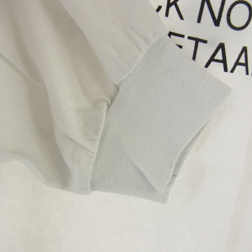 WTAPS ダブルタップス 22SS × 40PCT UPARMORED L/S TEE ロゴ プリント ロンT ロング スリーブ Tシャツ カットソー ホワイト系 02【中古】