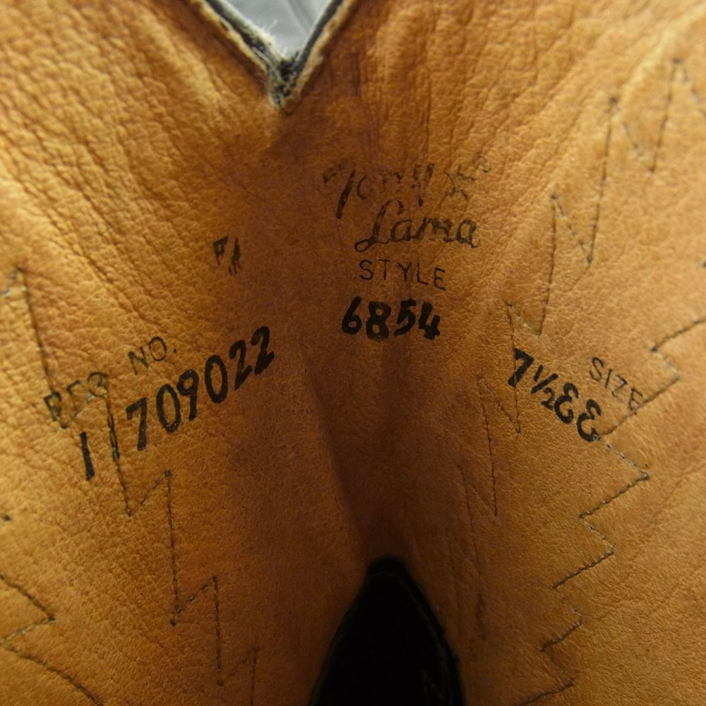 トニーラマ ウエスタン ブーツ 黒系 ブラック系 7 1/2【中古】