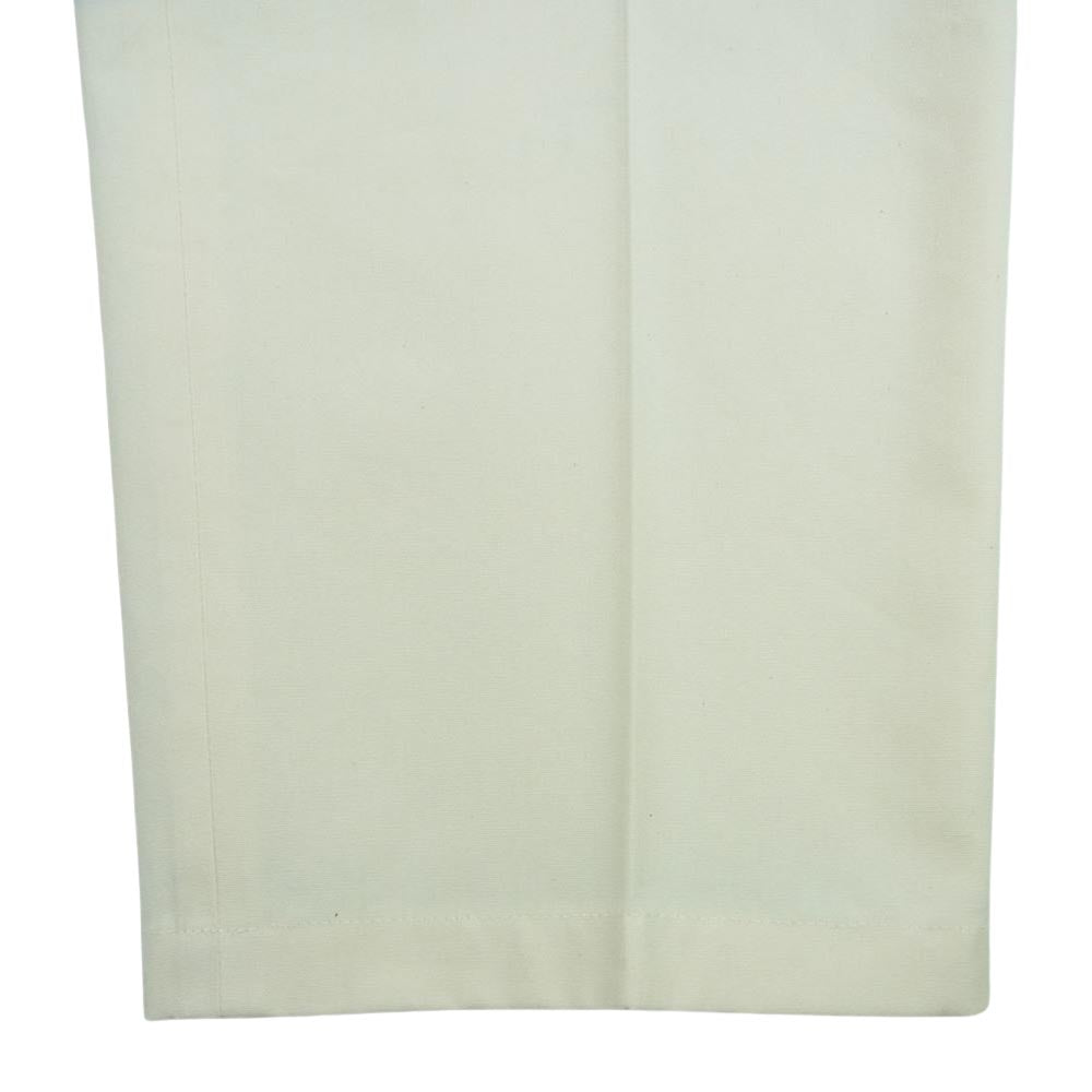 JIL SANDER ジルサンダー JSPQ301501 コットン クロップド ストレート パンツ イタリア製 オフホワイト系 36【中古】