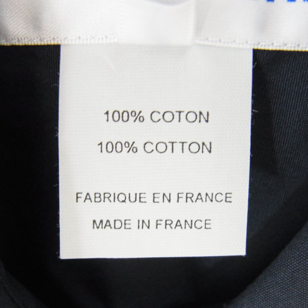 COMME des GARCONS コムデギャルソン FZ-B071 SHIRT フランス製 レギュラーカラー コットン 半袖 シャツ ネイビー系 M【中古】