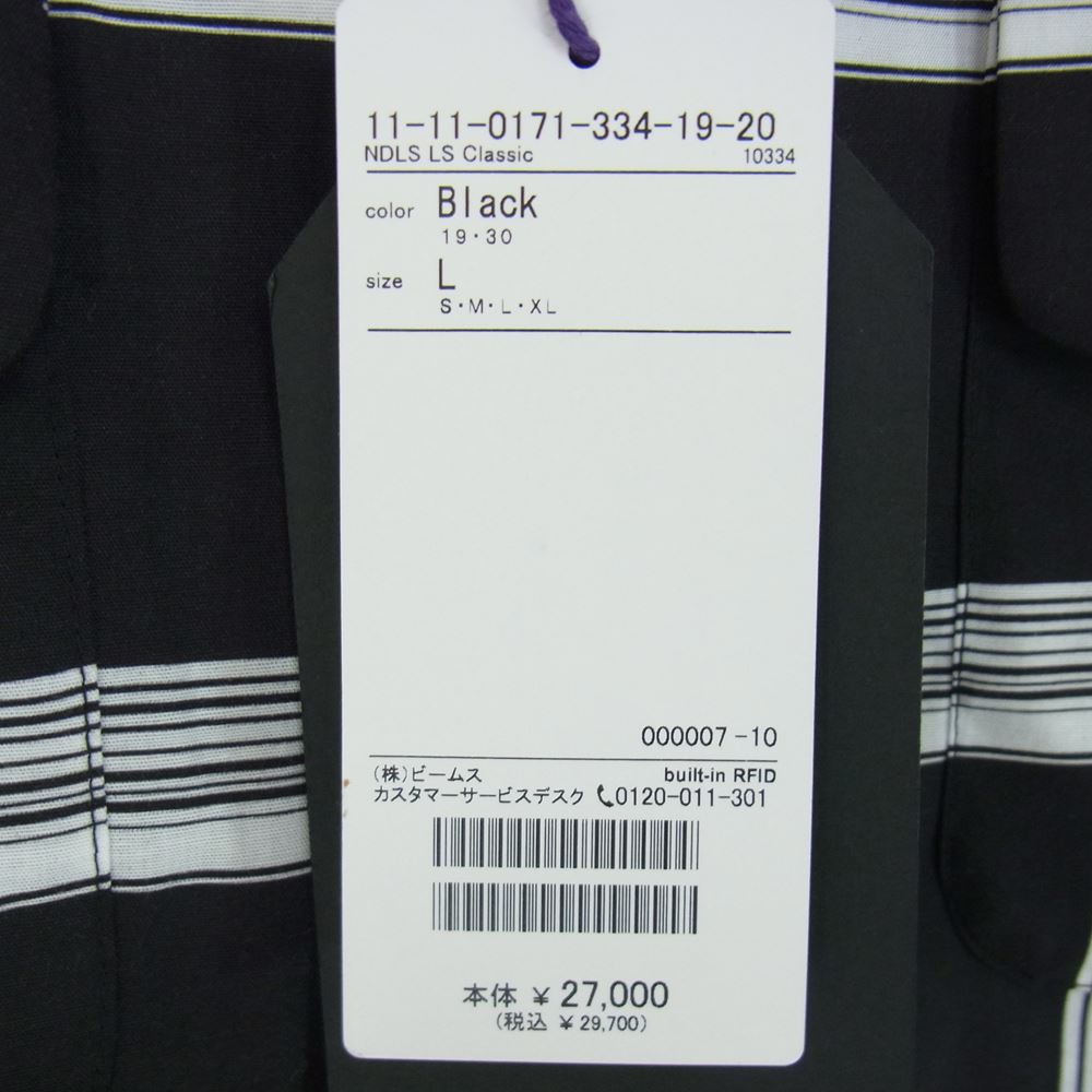 Needles ニードルス MR179 Classic Long Sleeve Shirt クラシック ロングスリーブ シャツ ブラック系 L【新古品】【未使用】【中古】