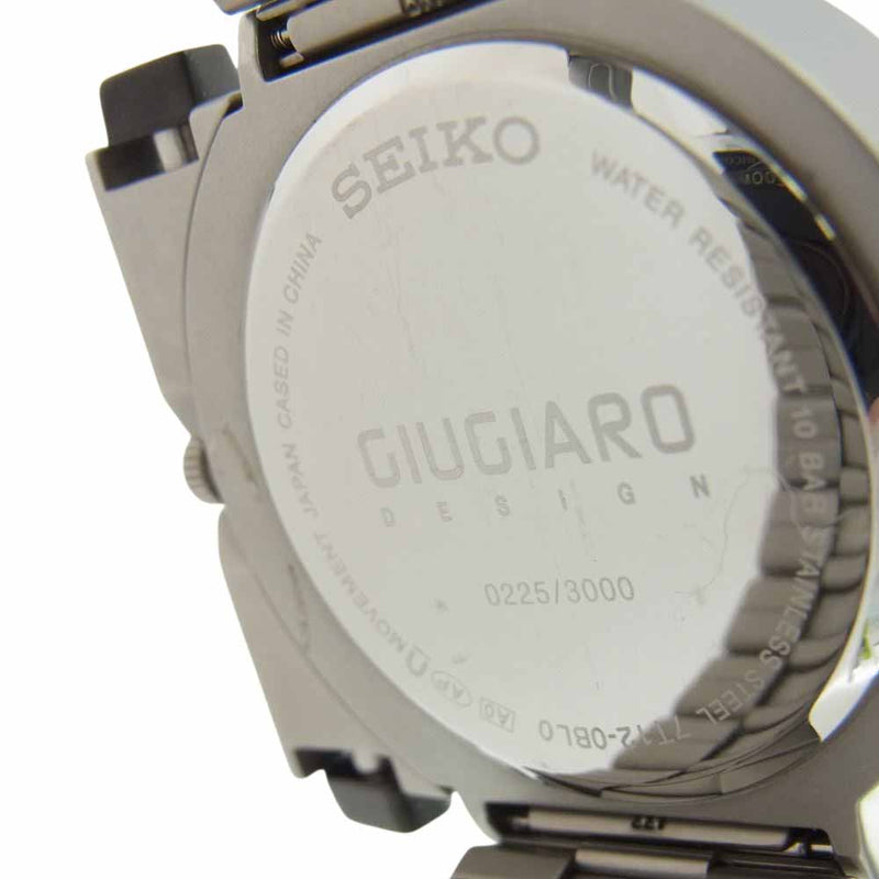 SEIKO セイコー SCED035 Giugiaro Design Alien Ripley ジウジアーロ エイリアンモデル クオーツ 腕時計  シルバー系 グレー系【中古】