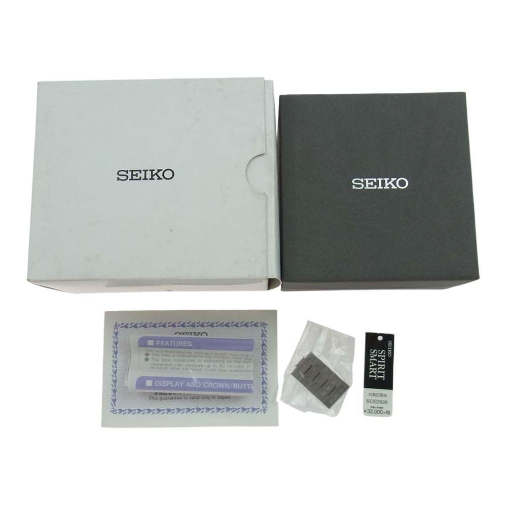 SEIKO セイコー SCED035 Giugiaro Design Alien Ripley ジウジアーロ エイリアンモデル クオーツ 腕時計 シルバー系 グレー系【中古】