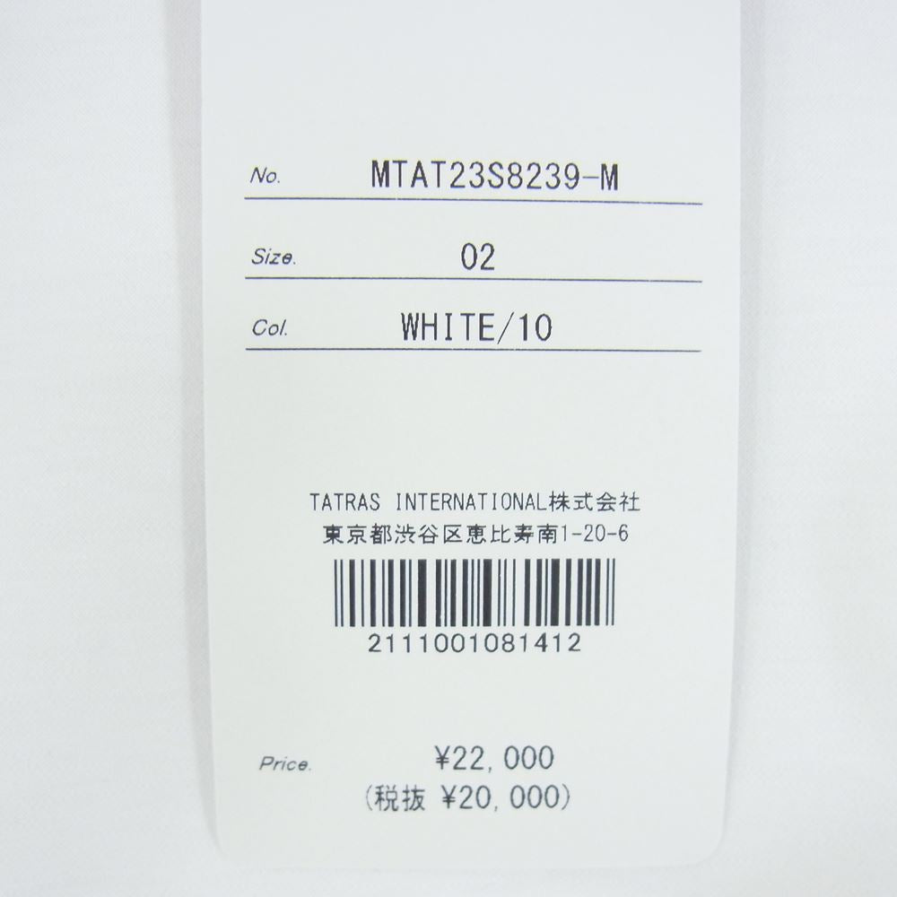TATRAS タトラス 23SS MTAT23S8239-M EION エイオン オーバーサイズ バックロゴプリント ホワイト系 02【新古品】【未使用】【中古】