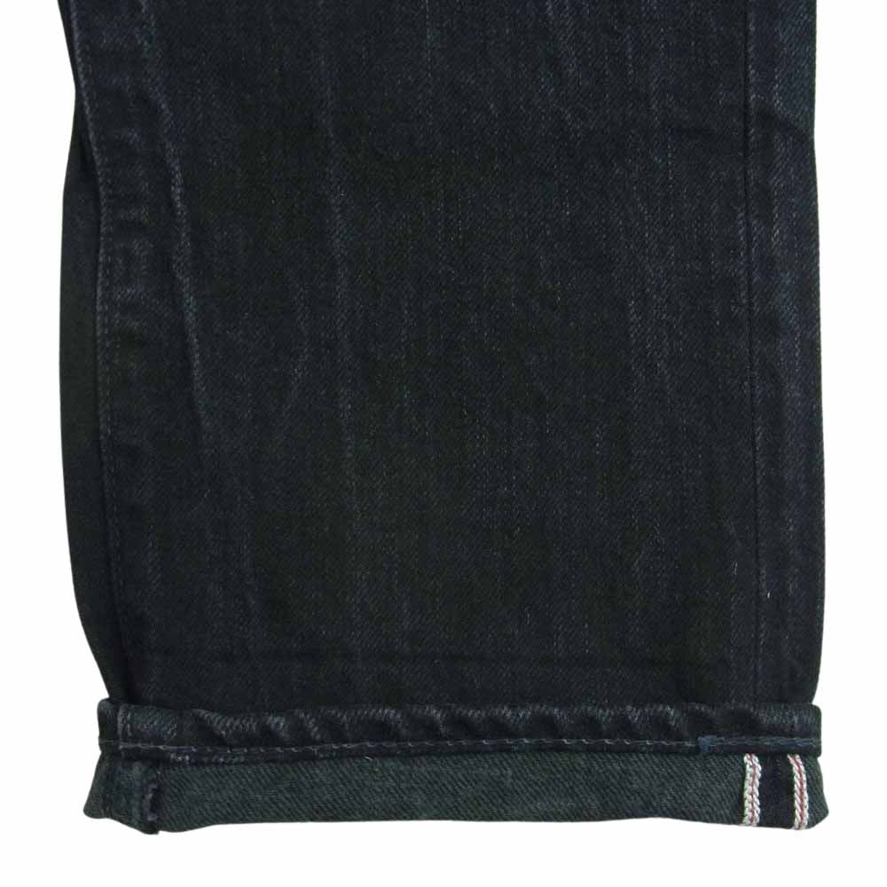 The REAL McCOY'S ザリアルマッコイズ 966BK ディアスキンラベル ブラック ジーンズ デニム パンツ ブラック系 W29 L36【中古】