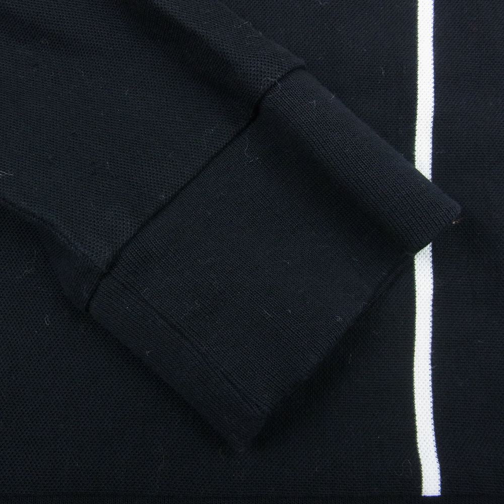 FRED PERRY フレッドペリー ポロシャツ ロゴ刺繍 長袖 ブラック系 L【中古】