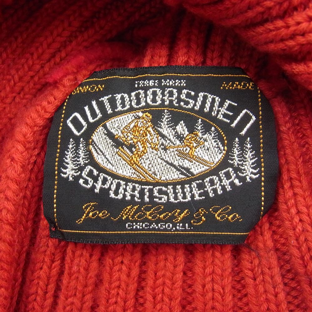 The REAL McCOY'S ザリアルマッコイズ JOE McCOY ジョーマッコイ OUTDOORSMEN ニット キャップ レッド系【中古】