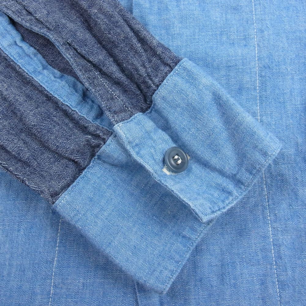 WAREHOUSE ウエアハウス DUCK DIGGER ダックディガー シャンブレー 切替 胸プリント長袖 シャツ 40【中古】