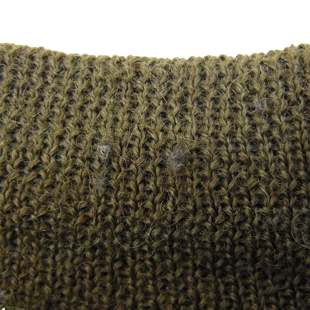 The REAL McCOY'S ザリアルマッコイズ USN WOOL JERSEY ウール ハイネック セーター カーキ系 40【中古】
