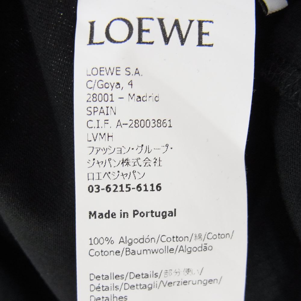 LOEWE ロエベ 21SS S359333XCB × Joe brainard ジョー・ブレイナード ジュエルプリント バックロゴ 半袖 Tシャツ ブラック系 S【中古】